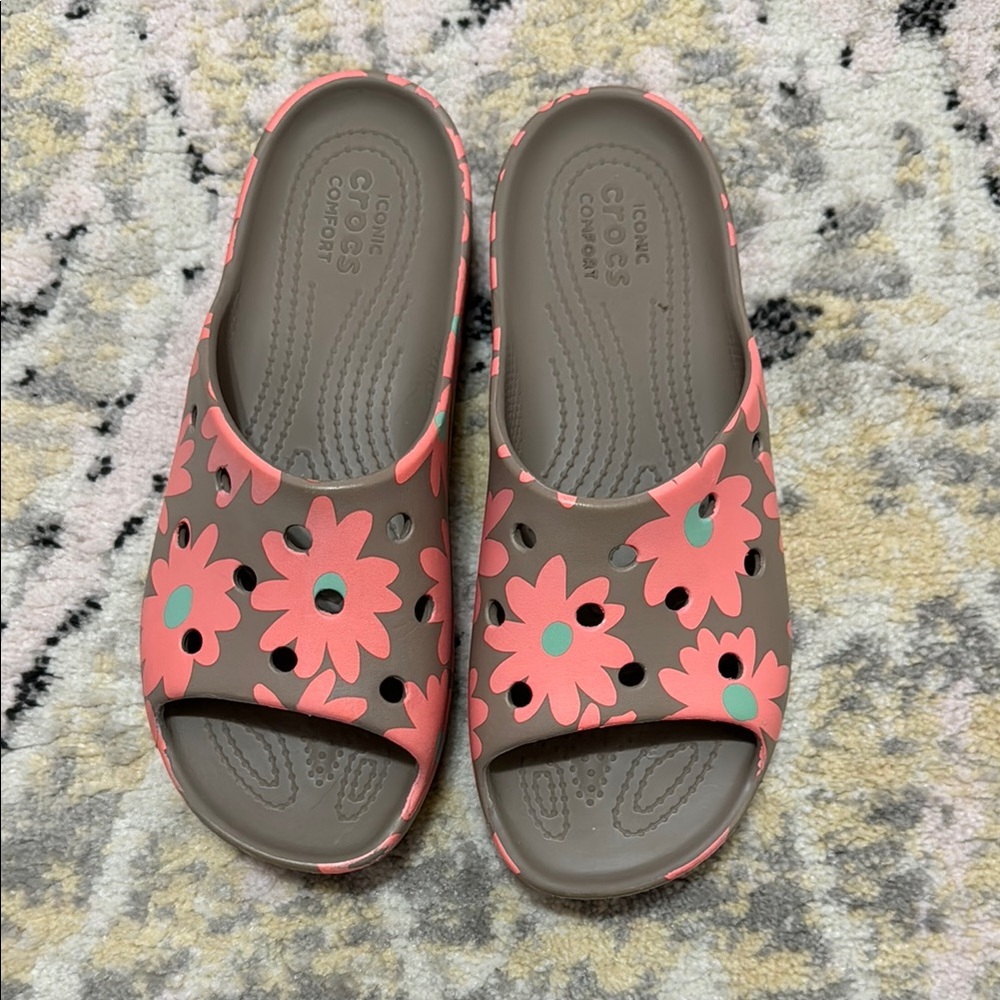 Crocs Floral Slide Sandals